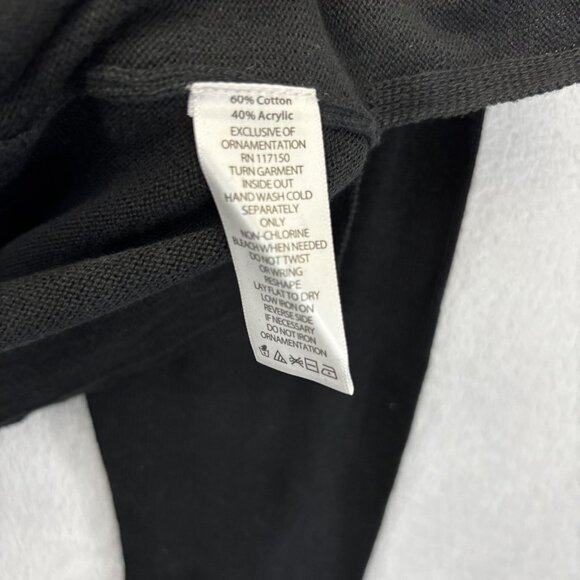 NEW Quacker Factory Floral Sequin Sweater Size XS Black‎ Holiday Long Sleeve Top - Picture 11 of 13